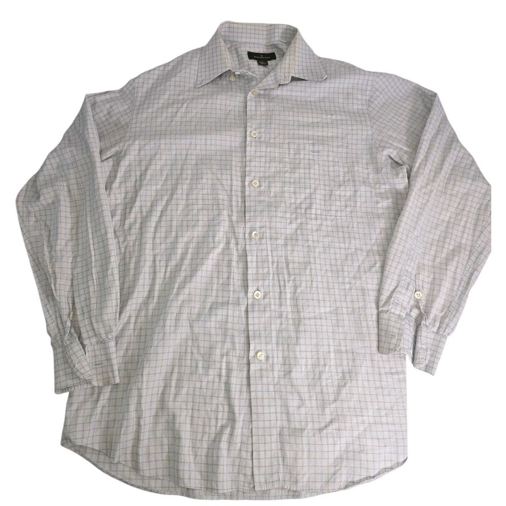 Ermenegildo Zegna Mens Button Down Dress Shirt Size Large Made In Italy